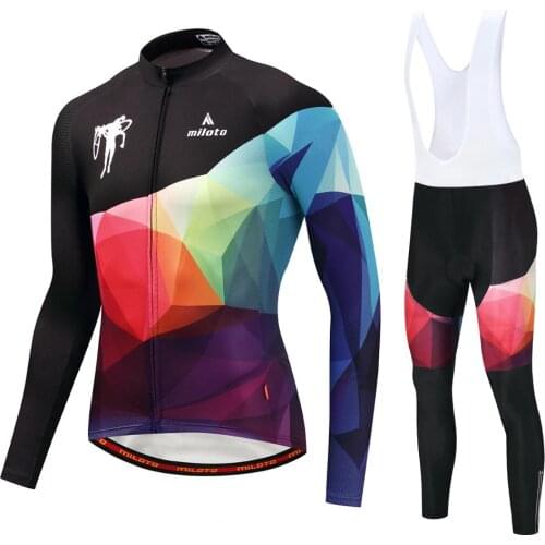 Brand Anti-UV Cycling Jersey Set Breathable Long Sleeve Bike Cycling Clothing Mountain Bicycle Wear Cycling Clothes Set