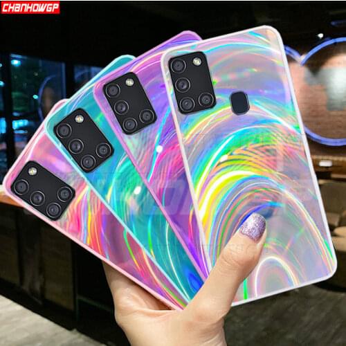 Rainbow Mirror Case For Samsung Galaxy A21S A51 A71 A01 A11 A31 A41 A70 A50 A30 A20 A10 S M11 M21 M30 S Note 20 S20 S10 S9 Cover