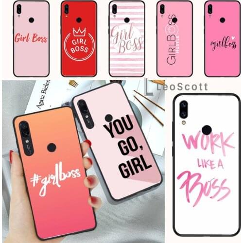 Girl Boss Pink Women power Cartoon Novelty Phone Case For Xiaomi mi Redmi note 7 8t 9 9t 9s 8 10 10t 11 pro lite K20 max 3