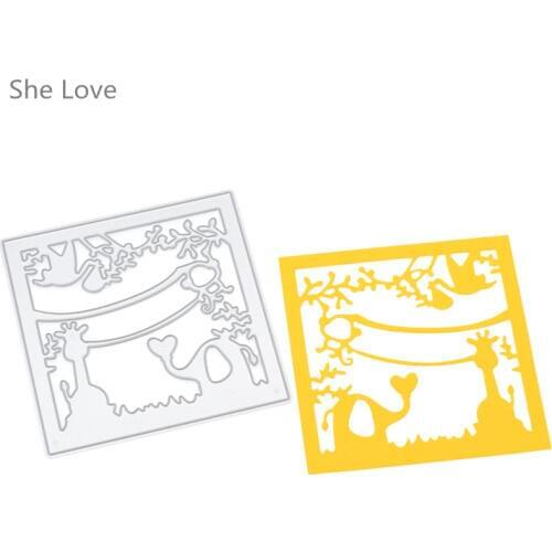 Chzimade Scrapbooking Metal Cutting Dies Flower Frame Embossing Stencils Album Decorative Craft