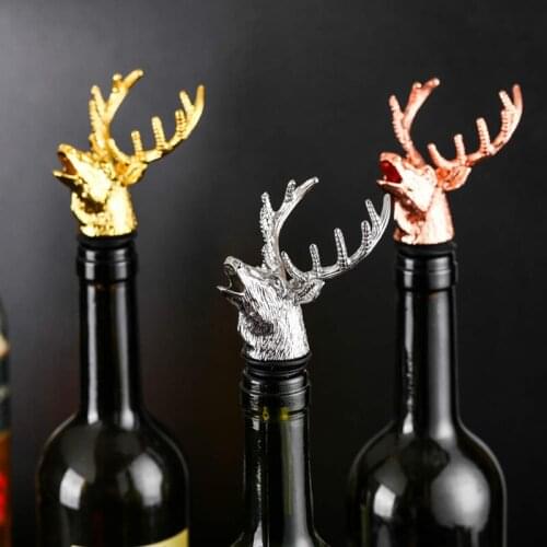 Stainless Steel Deer Aerator Decorative Pourer Wine Bottle Stopper Wine Aerators Bar Tools for Near Year Gift Home Decor