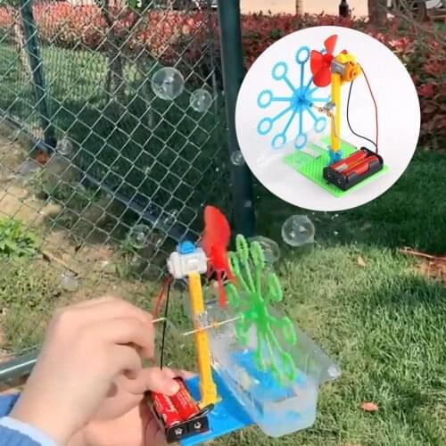 Electric Toys Practical Ability Sturdy Plastic Assembly Bubble Machine Toy for Kids