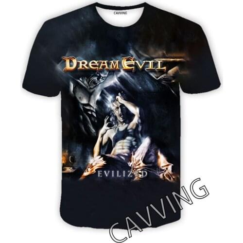 CAVVING 3D Printed Dream Evil Band Casual T-shirts Hip Hop T Shirts Harajuku Styles Tops Clothing for Men/women