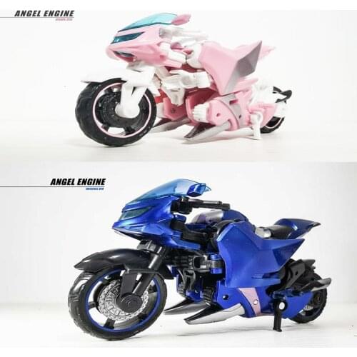 APC Toys Transformation Blue Arcee Angel Engine Motorcycle TFP Female Action Figure Robot Toy