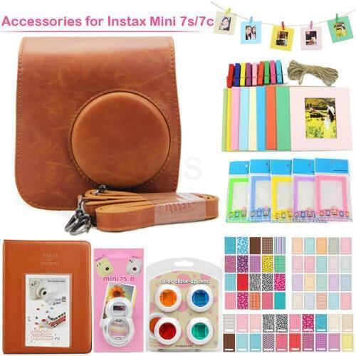 Quality Fujifilm Instax Mini 7s/7c Accssories Bundle, Including Camera Case/Photo Album/Frames/Stickers/Lens/Filters etc
