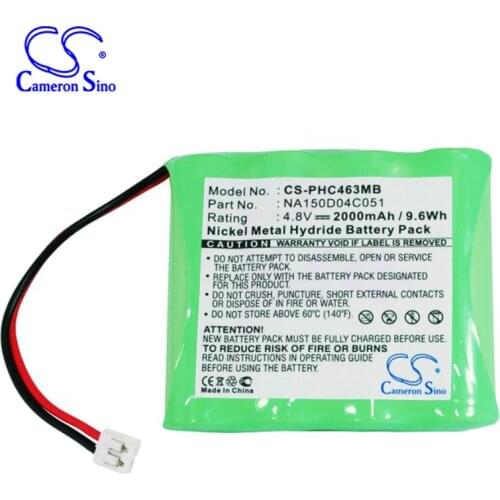 Cameron Sino 2000mAh Battery NA150D04C051 for Philips SBC-EB4880, SBC-SC463, SBC-SC465, SBC-SC467, SBC-SC468, SBC-SC469, SC491