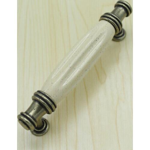 Hole space 96mm ceramic kitchen cabinet handles,antique zinc alloy drawer dresser wardrobe furniture handles pulls knobs