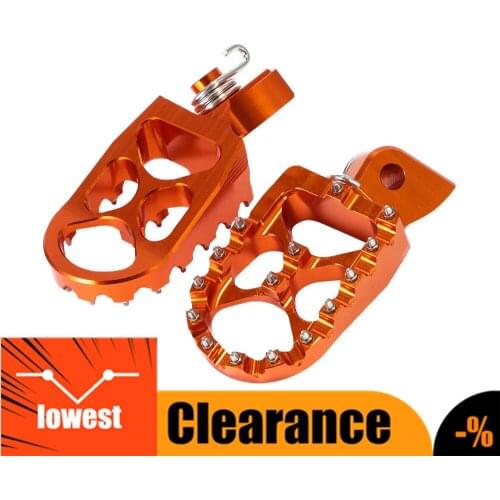 Foot Pegs Moto CNC Aluminum Motorcycle Footrests Rear Foot Peg Safety Pedals Rests MX For 65 SX 2009-2018 125-200 SX/EXC