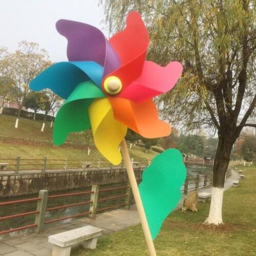 Pin-wheel Six Leaves Six-color Photograph Prop Colorful Flower Pinwheel Toy for Wedding