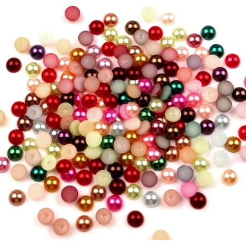 LF 10000Pcs 2-9mm Mixed Haft Round Pearl Decoration Craft Flatback Cabochon Embellishments For Scrapbooking Diy Accessories