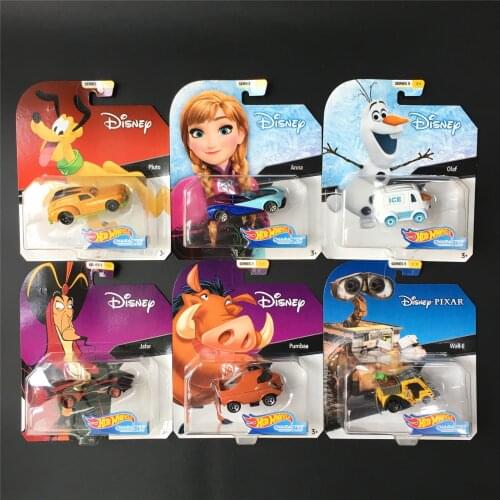 HOT WHEELS Disney Character Cars Series Frozen II Alloy Car Children Toys Car Model Toys
