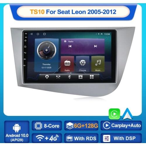 MEKEDE TS10 4G LTE Android 10.0 for Seat Leon 2 MK2 2005-2011 Car Radio Multimedia Video Players Android Auto CarPlay 2 Din Dvd