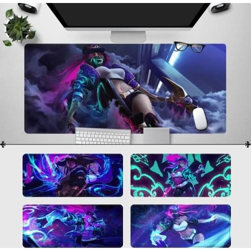 Desk Mat League of Legends Akali Gaming Mouse Pad Laptop Computer Mause Pad Desk Mat Big Gaming Mouse Mat For League of Legends
