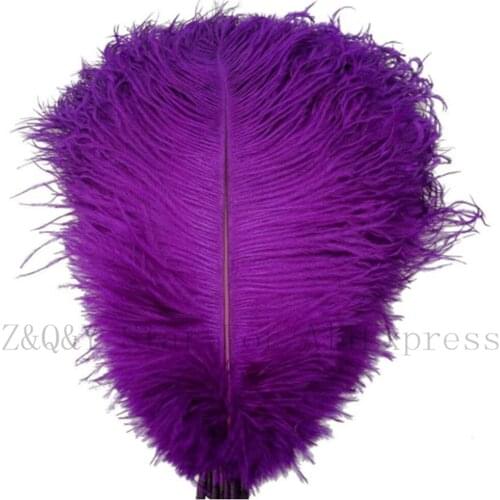 Natural 10-100PCS ostrich hair 45-50CM (18-20 inches) dyed red purple DIY craft jewelry decoration jewelry clothing feather