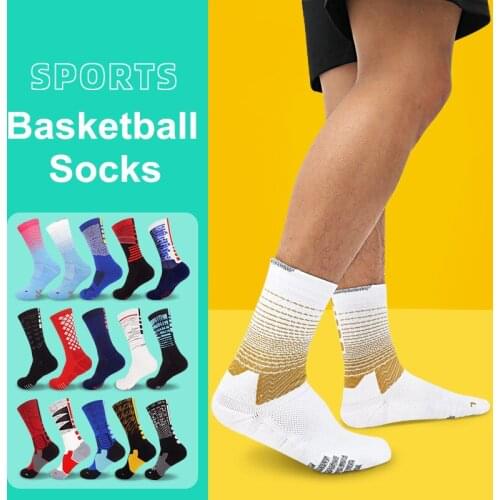 Macaron Color Fashionable Basketball Socks Knee-High Breathable Mesh For Street Sports Cycling Running Non-Slip Towel Bottom