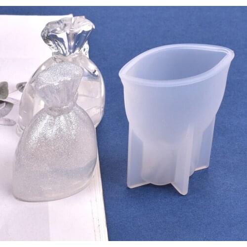 New Diy Crystal Dropping Mould Small Bag Money Bag Placement Silicone Mould Placement Silicone Mould DIY Clay Epoxy Resin Molds