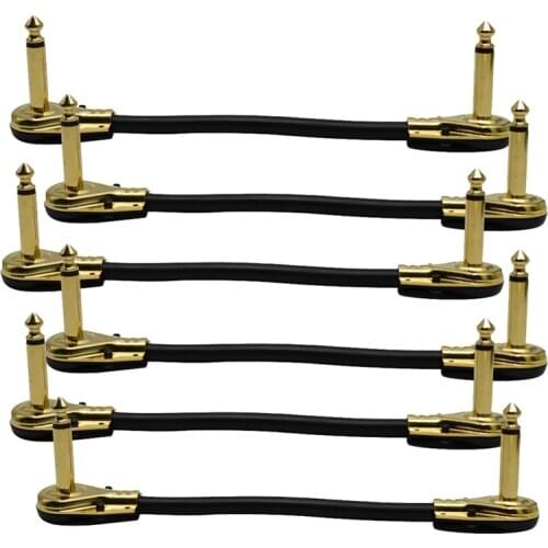 New Guitar Patch Cables Right Angle, 1/4 Instrument Cables for Effect Pedals
