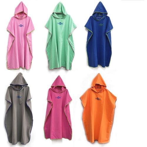 New Mens Hooded Cloak Beach Towel Microfiber For Adult Swimming Bath Towel Hooded Bathrobe 109*90cm