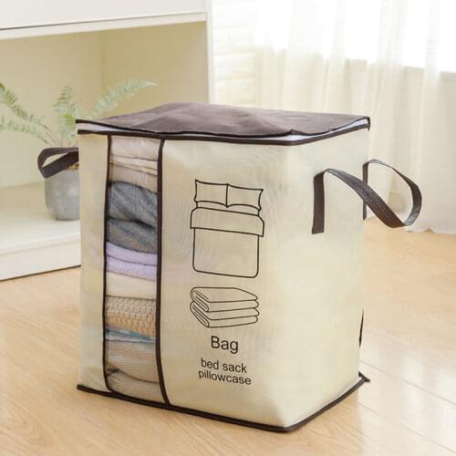 Durable Moisture Proof Dust-Proof Print Zipper Closure Quilt Clothes Storage Bag Packing Organizer Home DA