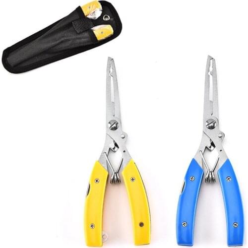 Fishing Pliers Stainless Steel Multifunctional Split Ring Cutting Line Pliers Remove Hooks Tool Goods for Fishing Tackle