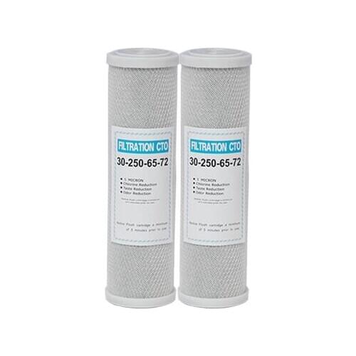 2 x Carbon 10 inch water filter Replacement Activated Carbon Water 10 inch Filter Whole House RO CTO 5 Micron