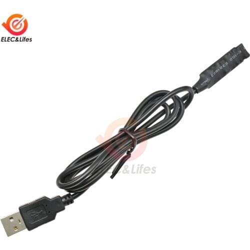 DC 5-24V 50CM RGB LED Strip USB RGB Controller Cable Line Connector Mini 3 keys 4 pins control Switch line
