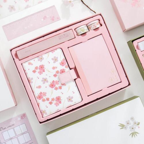 TUTU A5 Sakura Handbook Set Cute Kawaii Notebooks Notepad Schedule Planner Journal Personal Diary 2018 Libros y Cuadernos H0143
