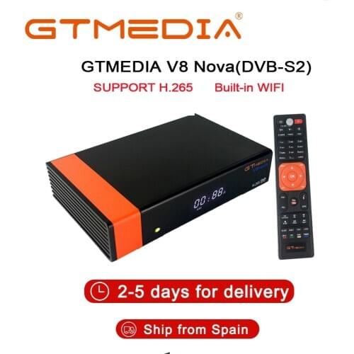 V8 Nova DVB-S2 TV Receiver Digital Satellite TV Receiver Decoder with Wi-Fi Built-in 1080P Full HD Support PVR, PowerVu Biss Key