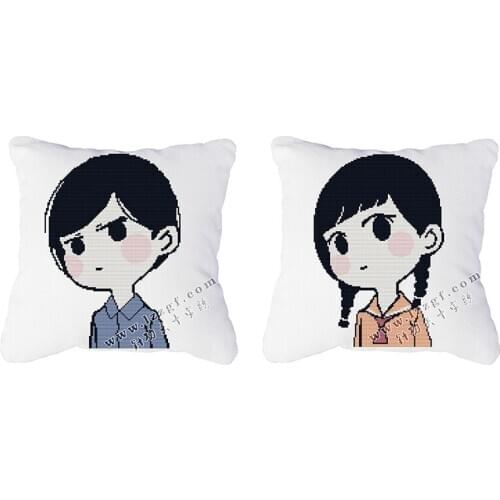 Everlasting Love Lovely Boy Girl Ecological Cotton Chinese Cross Stitch Kits Stamped Printed DMC 11CT 14 DIY Wedding Decoration