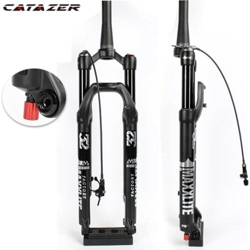 Catazer MTB Air Suspension Fork Bicycle Fork 27.5er 29er Travel 100mm Thru Axle Boost 15*110mm Mountain Bike Fork