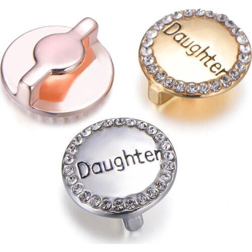 Vinnie Design Jewelry 10mm Daughter Slide Charms for Stainless Steel Keeper Mesh Bracelet 10pcs/lot
