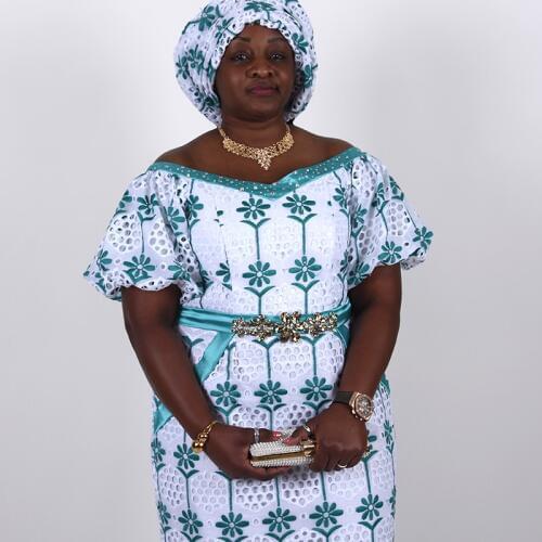 Green White African Swiss Voile Lace Fabric Latest High Quality Embroidered For Man Nigerian Tulle Lace Fabric With Stones 1774