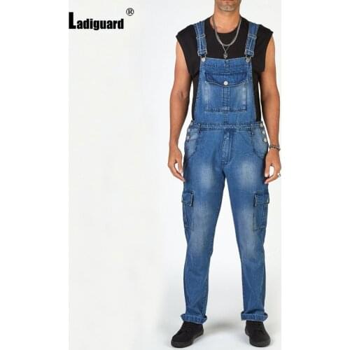 Garmenting Men Sets Demin Sexy Jumpsuit Mens Punk Style Rompers New Trend 2021 Single Button Zipper Playsuit Men Skinny Overalls