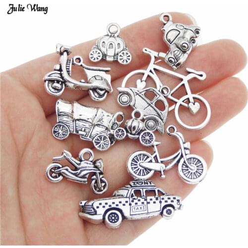 10-20pcs Alloy Car Bike Charm Antique Silver Color Mix For Bracelet Necklace Earrings Pendant Jewelry Making DIY Components