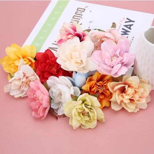 10 Pcs/set Silk Artificial Peony Flower Bouquet Wedding Wreath Arch Arrangement Handwork DIY Home Bathroom Decoration Bouque