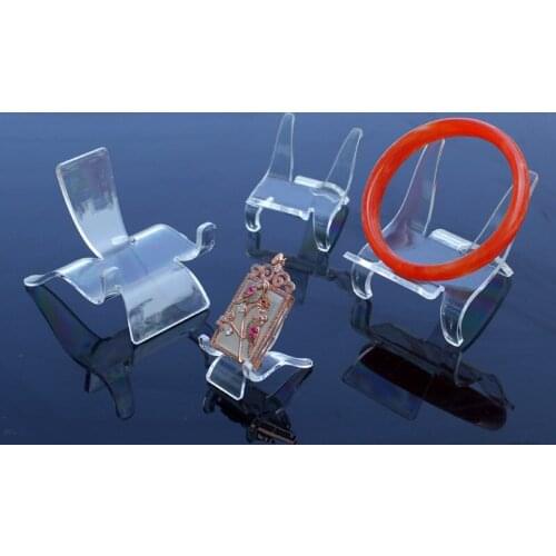 New 2pcs Acrylic Shelf Stones Crystal Cluster Stand Mineral Specimen Display Holder