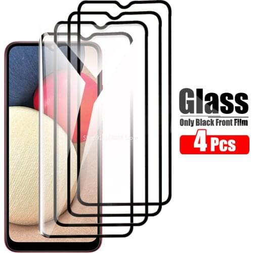4 Pcs Tempered Glass For Samsung Galaxy A12 A31 A21S A02S Screen Protector On For Samsung A02 A41 A21 A01 A11 Protective Film