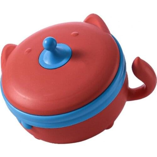 400ML Lovely Baby Bowl Cartoon Shape Temperature Control Eco-friendly Removable Kids Feeding Suction Bowl for Grow up