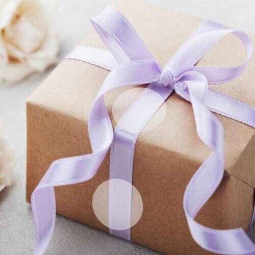 500pcs/roll Round Designs Transparent Dots Stickers Seal Labels For Envelope Cards Gift Package Scrapbooking Decor