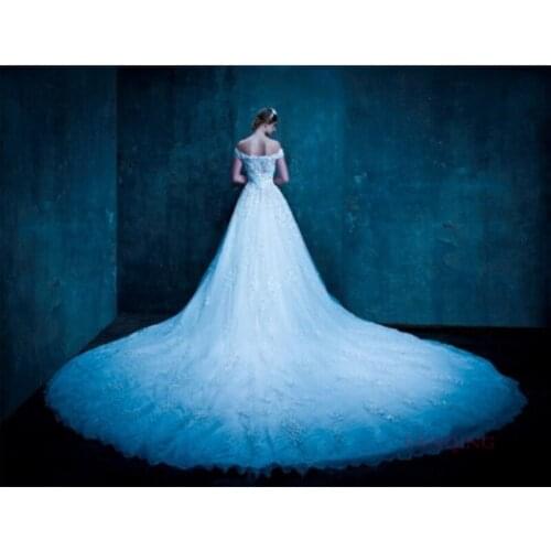 5D Diy Diamond Painting Girl in white wedding dress Diamond Mosaic Cross stitch Square round Rhinestone Home Decor Picture