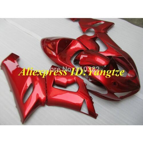 ABS Plastic for KAWASAKI Ninja ZX6R 05 06 Hot red Fairing kit ZX6R 636 2005 2006 zx6r 05 06 Street Fairings set +gifts VX12