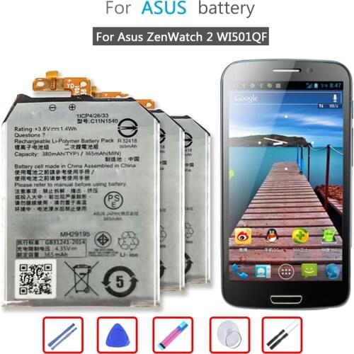 365mah watch Battery C11N1540 For Asus ZenWatch 2 ZenWatch2 WI501QF Li-ion Bateria