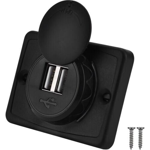 3.1A Car Dual USB Port Charger Socket Outlet 12V LED Waterproof For Power Supply Phone Tablet Charging Motorcycle Electronics