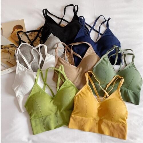 Top bra beautiful back sexy cross without steel ring bra comfortable underwear ladies lingerie