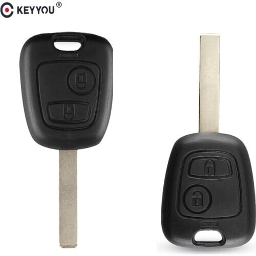 KEYYOU Car Key Shell Fob Cover 2 Button Remote Blank Cover Case For Citroen C1 C2 C3 C4 XSARA Picasso HU83/ VA2/No Blade