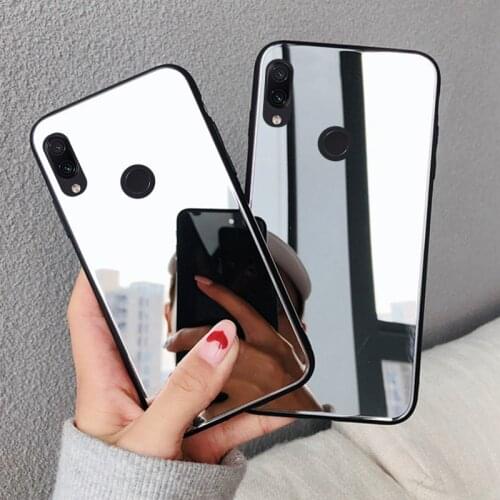 Full Mirror Soft Case Cover for Xiaomi Mi 8 9 A1 A2 Lite 9T Redmi 5 Plus 6A 7A Note 5A 5 6 7 Pro Pocophone F1 Girl Plating Cover