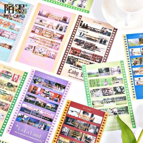 Vintage Movie Stickers PET Decorative Scrapbooking DIY Diary Phone Album Stick Lable Retro Film Stationery Stickers