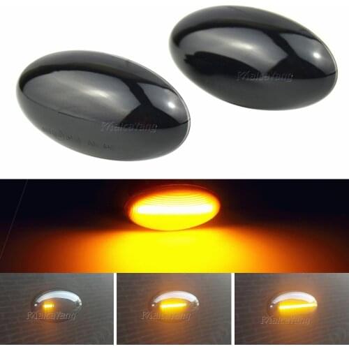 For Peugeot 307 206 207 407 107 607 For Citroen C1 C2 C3 C5 LED Dynamic Turn Signal Light Flowing Water Side Marker Indicator