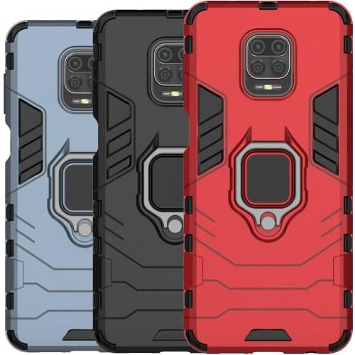 Armor Ring Case For Redmi Note 9S 9 pro MAX case Magnetic Car Hold Shockproof Soft Bumper Phone Cover For Redmi Note 9S 9PRO MAX