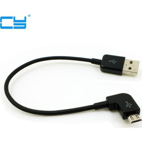 20cm 90 degree Short Micro USB Cable 2A 90 Corner Quick Charge USB to Microusb angle Charger Sync Data Fast Charging Cabel Cord